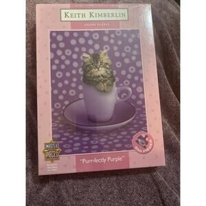 550 Piece Puzzle Kitten Cat MasterPieces Keith Kimberlin Purrfectly Purple 2003